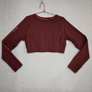 Love & Sports Women's Long Sleeve Crop Top size Large (12-14)